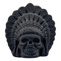 Sifflet en poterie blanche Crâne effrayant, gadget anti-stress, ocarina aux sons étranges, sifflet de la mort aztèque fantomatique, nouveauté d'Halloween