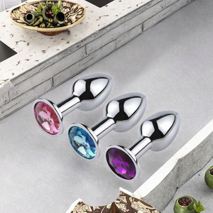 Mini consolador anal de metal color gelatina, pequeño dildo anal y masajeador anal, juguete sexual de masturbación para hombres, mujeres y parejas <span class=keywords><strong>gay</strong></span>. - Product Image 3