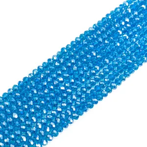 Preço barato de fábrica 2/3/4/6/8mm Contas soltas Facetada Pneu De Cristal Beads Rondelle Contas De Vidro Para Fazer Jóias