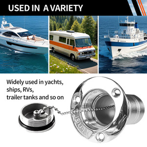 Stainless Steel Top <b>Cap</b> For Boat Fuel Water Fill Deck Access <b>Marine</b> Hardware Replacement Part - Product Image 3
