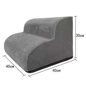 Moderne, stevige, hoogwaardige schuimhonden trappen met antislip treden, 2/3/4 treden, voor kleine & middelgrote honden en katten. - Product Image 2