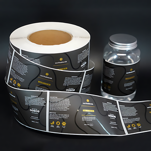 Nhà sản xuất nhãn và tem dán hình chữ nhật tự dính, chống thấm nước, in UV, dùng cho bao bì chai lọ - Product Image 3