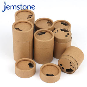 Emballage personnalisé de boîte-cadeau en carton écologique en forme de cylindre, emballage en tube de papier kraft de qualité alimentaire pour épices en poudre - Product Image 5