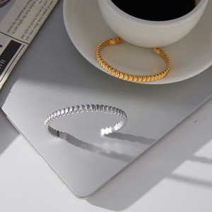 Classic Silver Plated Gold Plated Chain Link Bracelets <b>Set</b> Geometric Design <b>Bangles</b> Fashion Jewelry - Product Image 2