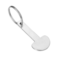 Porte-clés personnalisé en acier inoxydable, accessoire pendentif, étiquette anti-perte pour chariot de supermarché, porte-clés pour chariot de supermarché