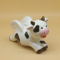 Keramik fliegende kuh förmige Sparschwein niedlichen Cartoon-Design für Home Decoration Kreatives Geschenk für Valentinstag Diwali Neujahr