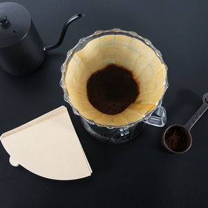 Filtres à café en papier brun non blanchi en pâte de bois jetables, 100-200 unités, compatibles avec les cafetières à filtre et pour le café préparé à la main - Product Image 3