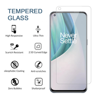 Protecteur d'écran en verre trempé transparent de 0.33mm couverture complète dureté 9H pour téléphone portable OnePlus Nord 2 5G