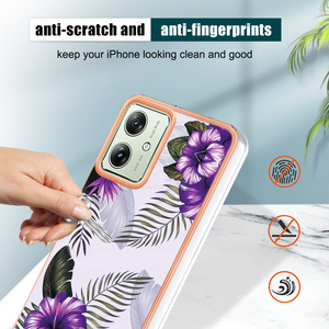 2023 nuevos patrones de tendencia marco chapado mármol bastante suave TPU gradiente para <span class=keywords><strong>MOTO</strong></span> G84 G54 G14 funda de teléfono - Product Image 6