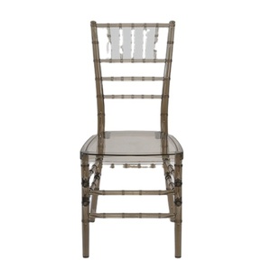 Crystal clear plastic Chiavari tiffany banquet weeding chair SN smoke