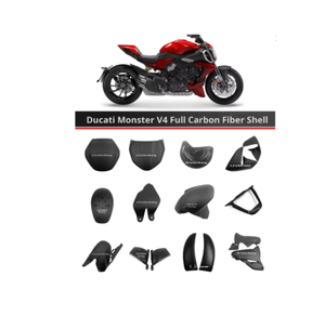 <span class=keywords><strong>Ducati</strong></span> <span class=keywords><strong>Diavel</strong></span> V4 Fibra de carbono Acabado brillante Negro Accesorios completos para vehículos Modificación Shell Carenado - Product Image 1