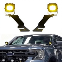 Kit de fixation pour phares de travail LED et feux antibrouillard LED pour capot Ford Ranger T9 2023-2025+, support de montage pour éclairage de capot LED