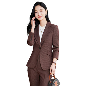 Women's Suit Set Polyester Formal Full Sleeve Anti-Wrinkle Spring Professional Workwear - Product Image 5