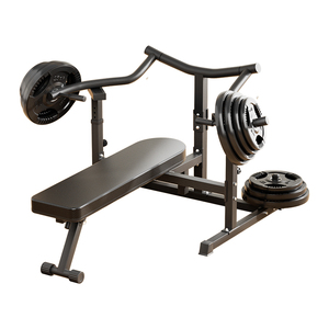 Banc de <span class=keywords><strong>musculation</strong></span> multifonctionnel pliable et réglable, construction métallique, rangement pour plaques de poids, pour la <span class=keywords><strong>musculation</strong></span> à domicile - Product Image 2