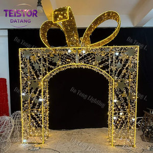 Christmas Gift Box Archway Motif Light LED Outdoor Entrance Decoration for Commercial Holiday Display - Product Image 3