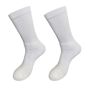 カスタム昇華プリント用クルーソックス、在庫あり、ポリエステル製、白無地、昇華プリント用チューブソックス、新品、昇華プリント用無地ソックス - Product Image 1