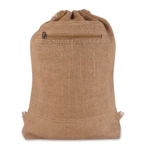 Primitive Jute Kordel zug Jute Kordel zug Hoch leistungs rucksack Kordel zug Verschluss-Handmade Eco Organic Plain 45X33 Cm NP