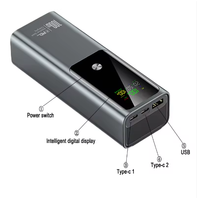 Batterie externe portable OEM haute capacité 100W étanche avec écran LED pour ordinateur portable, prises Type-C et USB, prise en charge de la charge rapide