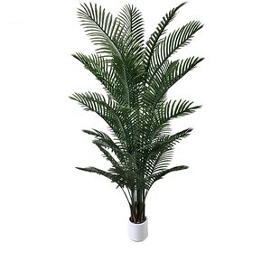 Plantas verdes artificiales, <span class=keywords><strong>arecas</strong></span> para decoración del hogar y paisajismo, adornos decorativos biomiméticos de pie para interiores de hoteles. - Product Image 1