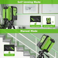 Niveau laser horizontal et vertical Huepar L011G, kit de nivellement automatique à lignes croisées avec batterie rechargeable