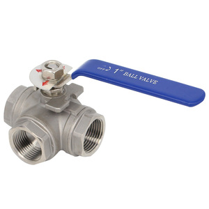 Válvula de Bola de Tres Vías Tipo L de Acero Inoxidable 304 Q15F-16PT con Conexión Roscada y Sellado Suave - Product Image 5