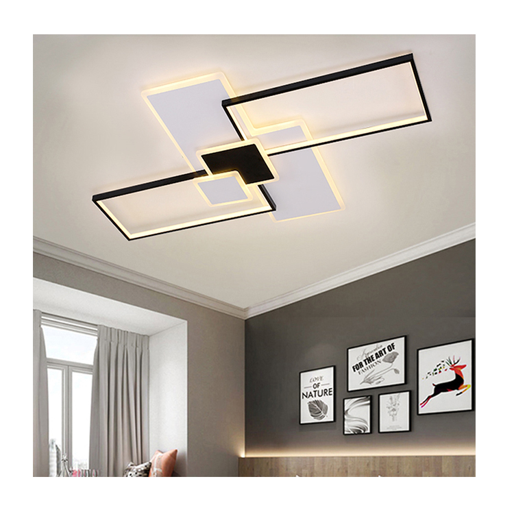 IP20 Modern Square LED Ceiling Light Aluminum Panel Lamp 3000K-6000K for Living Room Coffee Bar Hotel Commercial Lighting