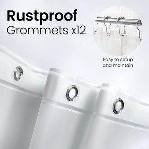 CF taille personnalisée non toxique avec œillets antirouille clair 8g Premium étanche en plastique Peva salle de bain rideau de <span class=keywords><strong>douche</strong></span> - Product Image 4