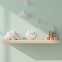 ESYS OEM Veilleuse LED Chaude Personnalisable avec Détection de Pleurs, Module Sonore Ours en Peluche, 8 Musiques Apaisantes, Jouet Apaisant Blanc pour Bébé