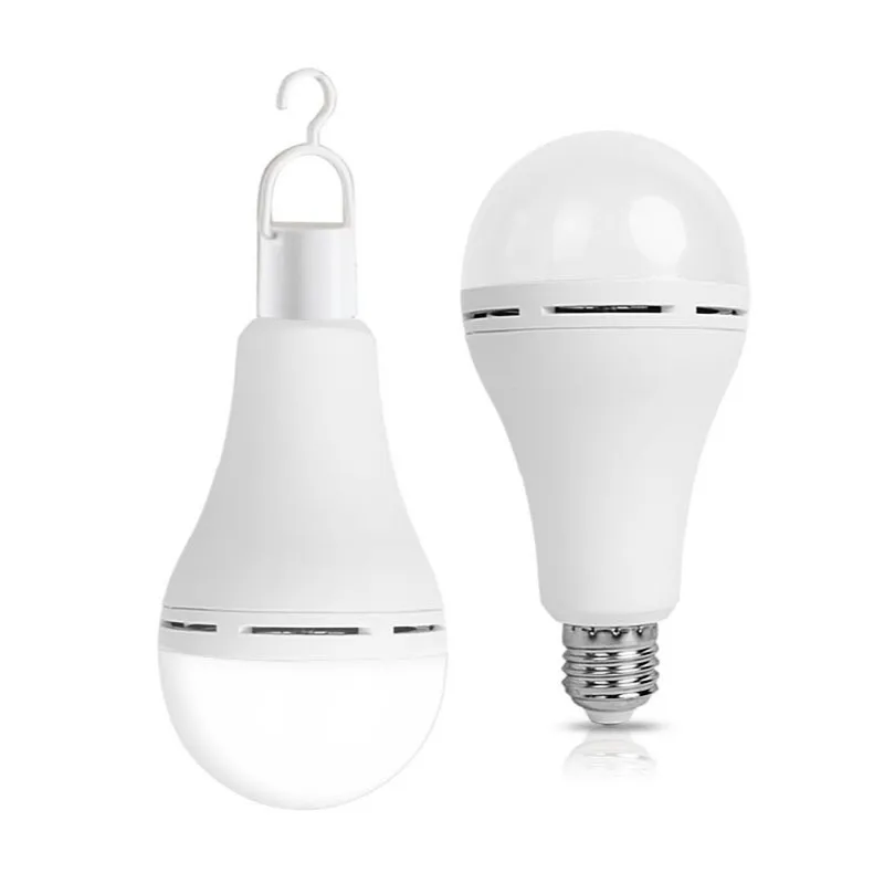 Lampe économie d'énergie portable, pour lumière d'urgence, Rechargeable, avec crochet, SMD5730, 9w 12w 15w 18w