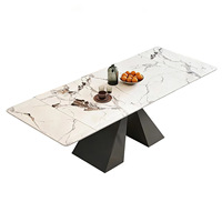 Ensemble de table et de chaises de salle à manger commerciales pliables et rétractables en acier, style italien moderne, luxe léger, pour utilisation en restaurant