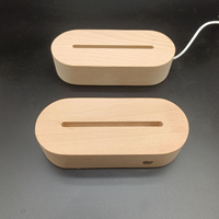 Lampe de table manuelle à éclairage boule de cristal avec base en bois massif et veilleuses