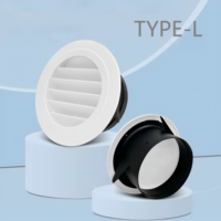 Système Hvac de haute qualité Ventilation du climatiseur installée directement au plafond rond Soupape d'aération en plastique ABS