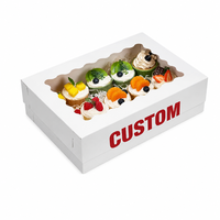 Boîte à gâteau en papier personnalisée avec fenêtre, emballage pour pâtisserie, dessert, pour boulangerie, à emporter, cadeau
