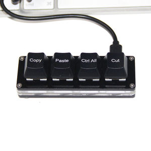 Tastiera USB Cablata con 4 Tasti di Scelta Rapida, Copia Incolla Tutto, Taglia, Mini Tastiera Meccanica Bianca e Nera, Nessun Driver Richiesto - Product Image 4