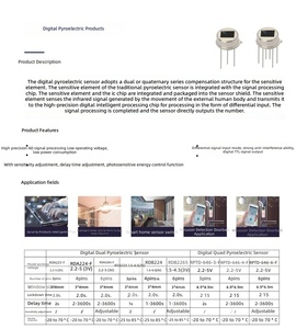 Capteur infrarouge pyroélectrique SMJ RDA224-F pour détection de présence humaine, interrupteur d'éclairage, fixation sur circuit imprimé métallique - Product Image 4