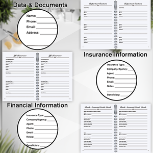 สมุดบันทึกแบบสันเกลียวขนาด A4/A5 สำหรับการวางแผนชีวิตหลังวัย วางแผนมรดกอย่างรอบคอบ พร้อมส่วนประกอบช่วยบันทึก ความปรารถนาสุดท้าย การวางแผนทรัพย์สิน ของขวัญ - Product Image 2
