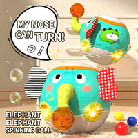 Jouet musical éléphant rotatif lumineux, activité sensorielle éducative, assortiment importé, fournitures pour fêtes en extérieur