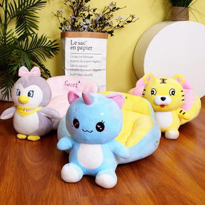 โซฟาผ้ากำมะหยี่พับได้มีที่เท้าแขนสำหรับเด็ก2ใน1โซฟาลายการ์ตูนน่ารักสำหรับเด็ก - Product Image 6