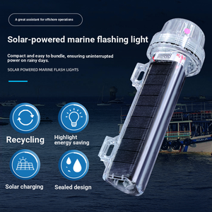 Luz de Señalización de Red con Energía Solar, 3 Colores, Impermeable, Intermitente, Control Magnético, Lámpara de Señalización de Navegación Marina - Product Image 2