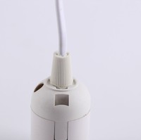 Corps uni à base de vis E27 noir blanc avec support de lampe en plastique E27 terminal