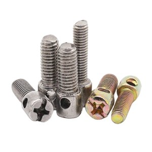 Vis à tête ronde en acier M6, finition brute, certifiées RoHS, pour applications d'assemblage de machines, fourniture directe usine - Product Image 1