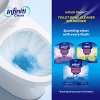 Limpiador de inodoro desechable de lavanda Infiniti, dispositivo práctico con colgador de borde, detergente descalcificador Para manchas