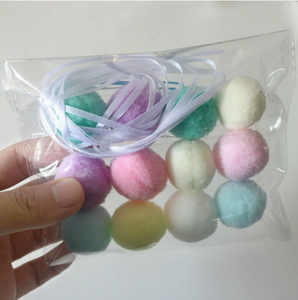 DAMAI Guirlande de pompons lapin décorative de Pâques en gros, personnalisable, avec boules moelleuses, fournitures pour la décoration de table de fête - Product Image 5