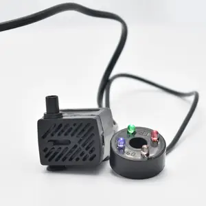 Low Price 50 gph 3w mini submersible water pump with led light for fountain garden yard pond