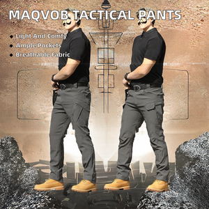 Pantalones Tácticos de Alta Calidad para Hombre MAQVOB, Ligeros, Estilo Cargo IX7, Cierre de Cremallera, Transpirables, para Senderismo y Caza - Product Image 3