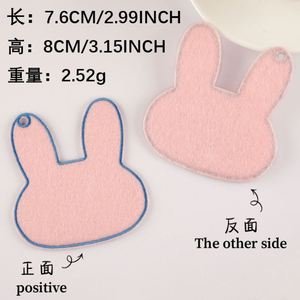 Etiqueta colgante de fieltro colorida y bonita de 1-6 cm para maleta, mini bolso, mini parche, termoadhesivo, bordado, ecológico, para sombrero - Product Image 3
