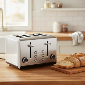 <span class=keywords><strong>Grille</strong></span>-<span class=keywords><strong>pain</strong></span> électrique Ousheng 4 tranches avec couvercle en plastique, fentes extra larges et contrôle électronique variable de la coloration - Product Image 4