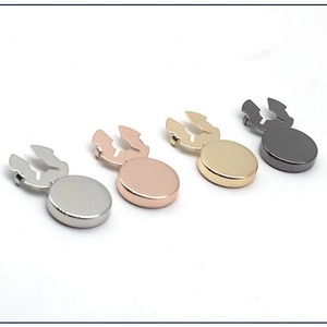 Chất Lượng Cao 15Mm Mạ Bề Mặt Mịn Bìa Nút 17.5Mm Áo Sơ Mi Vàng Khuy Măng Sét Bình Thường Nút Phụ Kiện Kim Loại Trâm - Product Image 4