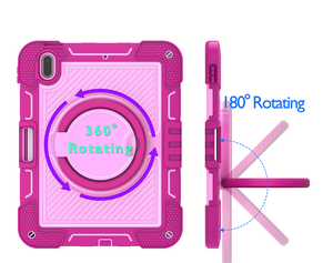 Étui antichoc robuste pour iPad 10e génération 10,9 pouces, coque de tablette robuste avec béquille rotative et support pour stylet - Product Image 2