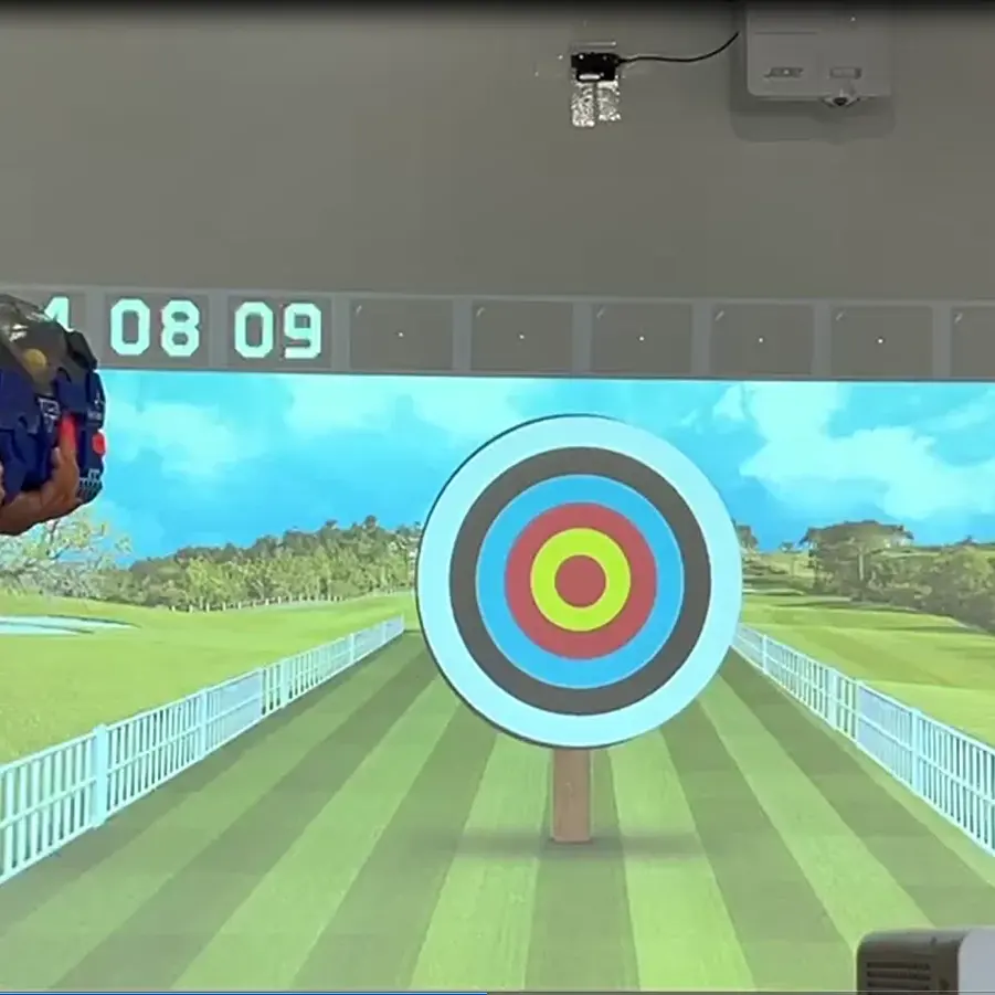 HD gioco virtuale arco e freccia proiettore interattivo giochi di tiro con l'arco digitale gamma di tiro con l'arco prodotto fitness gioco video wall